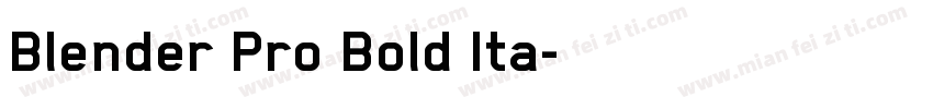 Blender Pro Bold Ita字体转换